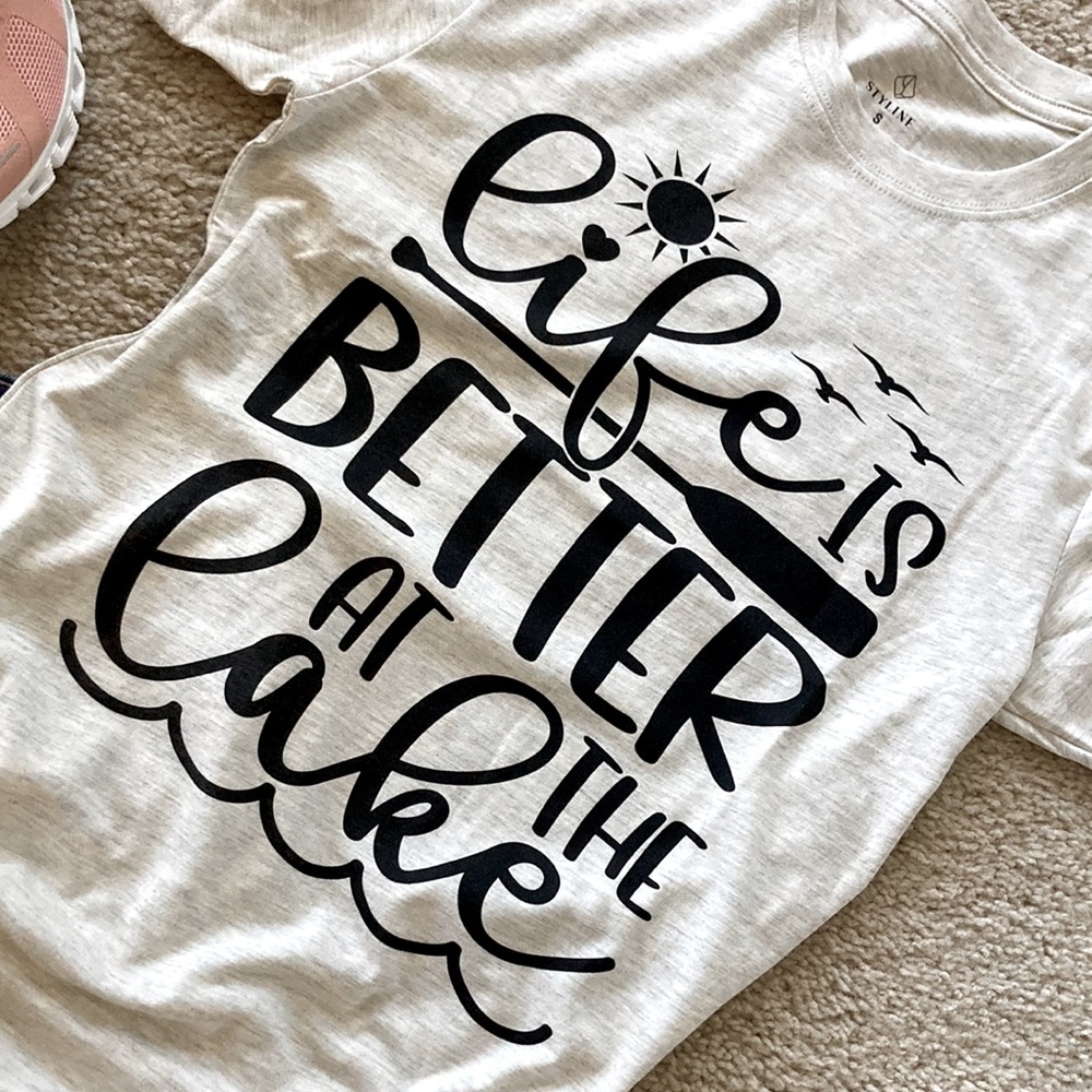‘Life Is Better At The Lake’ Short Sleeve Graphic Tee - Picture 3 of 5